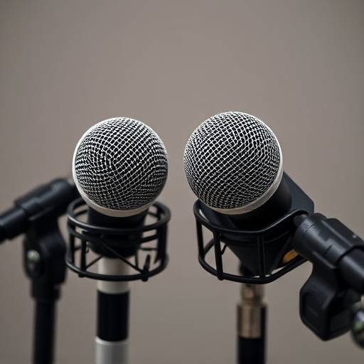 Assortiment de microphones professionnels pour l'enregistrement.